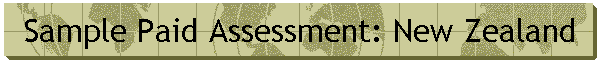 Sample Paid Assessment: New Zealand